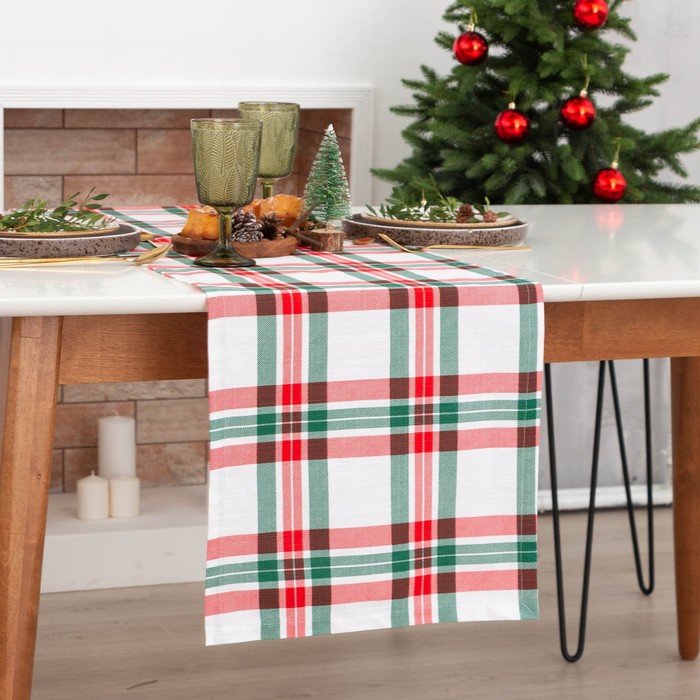 Дорожка "Этель" Нoliday decoration 40х149см, 100%хл, репс 210 г/м2